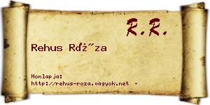 Rehus Róza névjegykártya