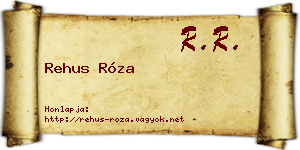 Rehus Róza névjegykártya