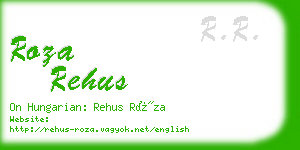 roza rehus business card